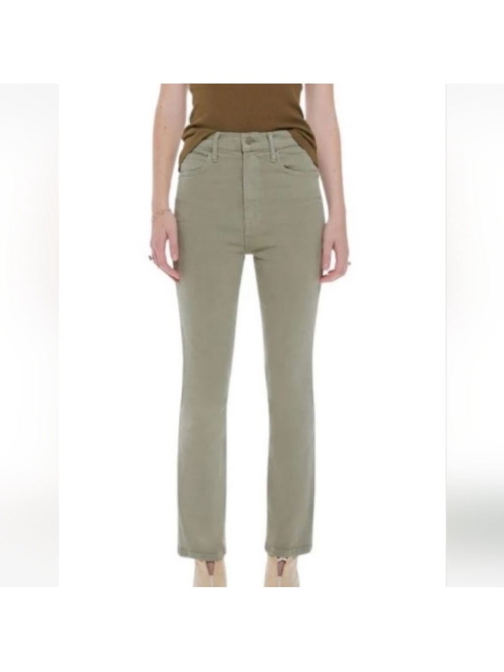 MOTHER High Wasted Smokin’ Double Ankle Jeans in Second Chance